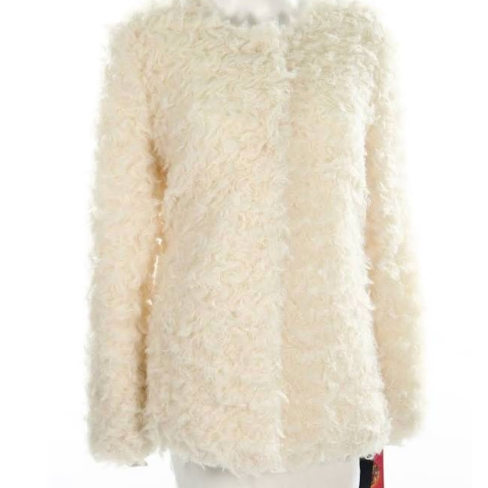 Collection by Bernardo Faux Curly Fur Coat NWOT